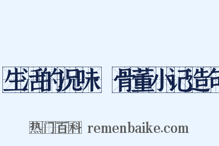 生活的况味·骨董小记造句是什么意思的图片